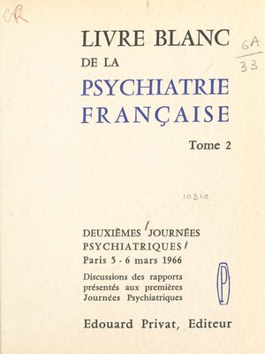 cover image of Livre blanc de la psychiatrie française (2)